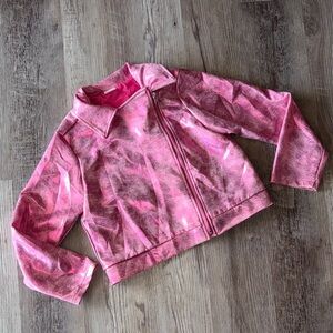 Wonder Nation Shimmering Pink Jean Jacket